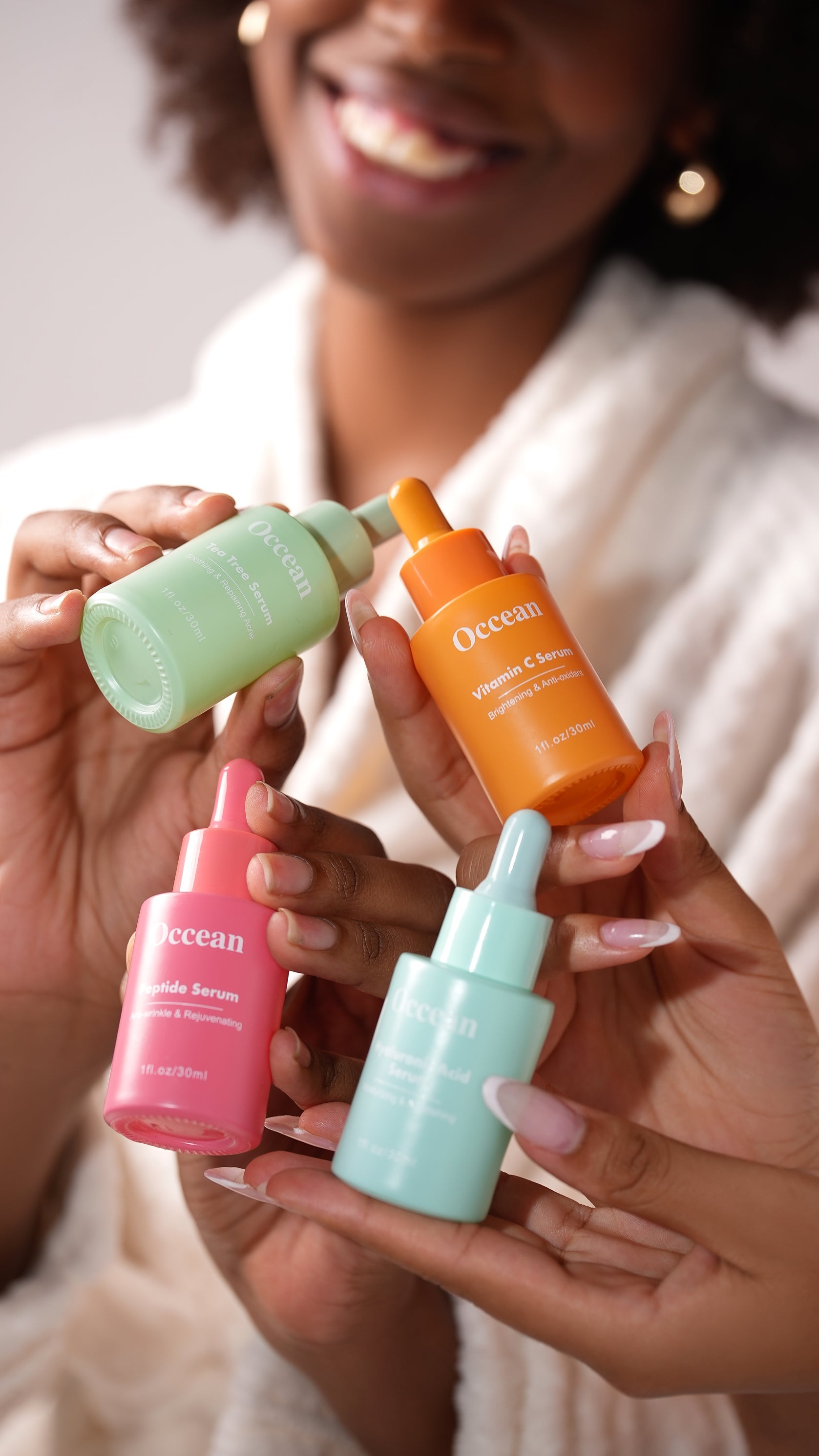 Conjunto de séruns com 4 tipos de séruns